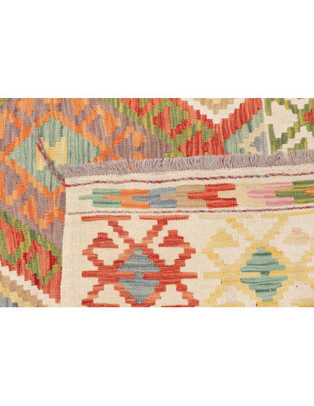 Kilim 149x204 Cm Kilim Afghano, Lana Cardata A Mano, Cotone,