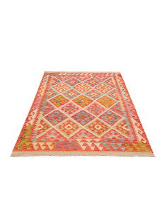 Kilim 126x180 Cm Kilim, Afghanistan, Hand-carded Wool (warp: 2
