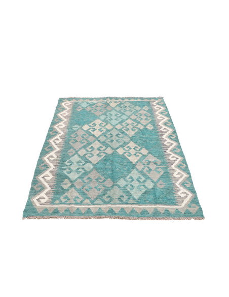 Kilim 106x159 Cm Kilim Afghanistan Lana Cardata Turchese