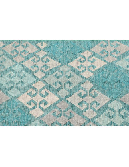 Kilim 106x159 Cm Kilim Afghanistan Lana Cardata Turchese