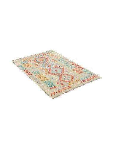 Kilim 97x145 Cm Kilim Afghanistan Lana Cardata A Mano Cotone