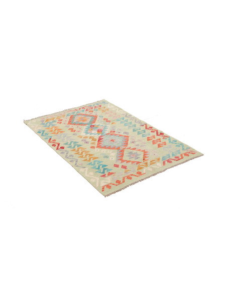 Kilim 97x145 Cm Kilim Afghanistan Lana Cardata A Mano Cotone