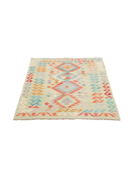 Kilim 97x145 Cm Kilim Afghanistan Lana Cardata A Mano Cotone