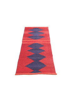 Rug Kilim Vintage Persia 62x186 Red Dark Blue 2