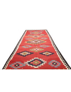 Tappeto Kilim Vintage Persia 200x445 Rosso Terr 2