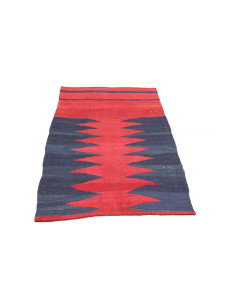 Rug Kilim Vintage Persia 80x141 Brick Red Navy 2