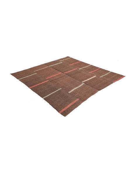 Rug Kilim Vintage Persia 173x174 Dark Brown Tea