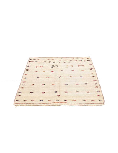 Tappeto Kilim Vintage Persia 110x126 Avorio Ros
