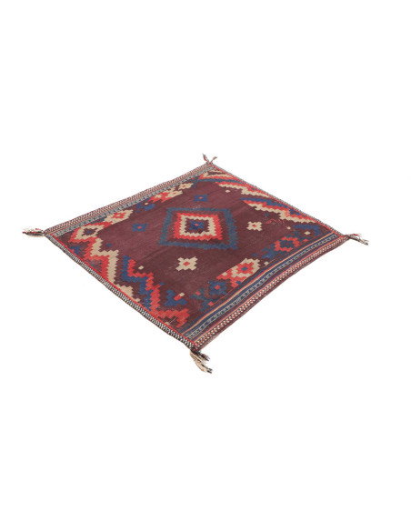 Rug Kilim Vintage Persia 108x123 Burgundy Red