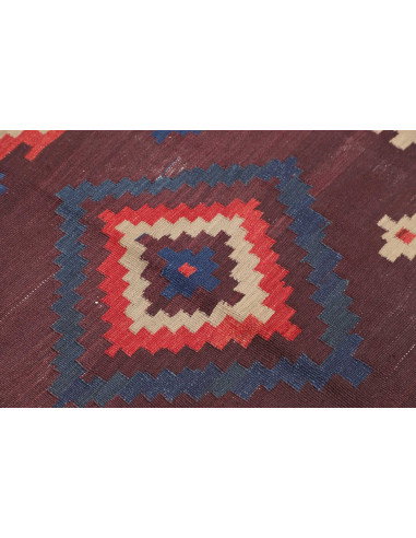 Tappeto Kilim Vintage Persia 108x123 Bordeaux R
