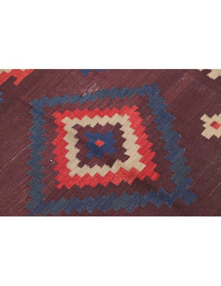 Tappeto Kilim Vintage Persia 108x123 Bordeaux R