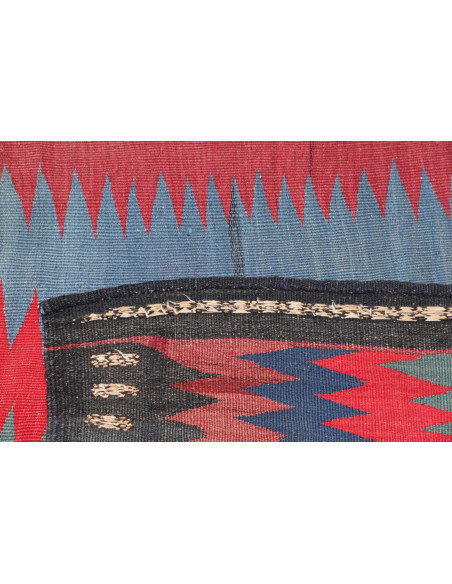 Rug Kilim Vintage Persia 113x107 Red Blue