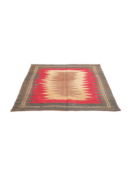 Tappeto Kilim Vintage Persia 130x129 Grigio-blu