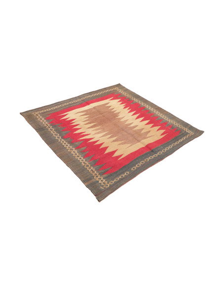 Tappeto Kilim Vintage Persia 130x129 Grigio-blu