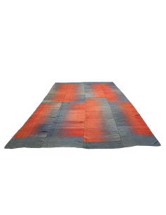 Tappeto Kilim Vintage Persia 260x387 Blu Rosso 2