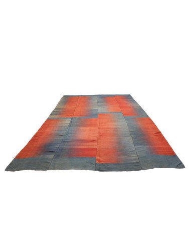 Rug Kilim Vintage Persia 260x387 Blue Terracott