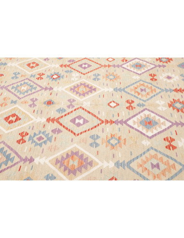 Rug Killim 202x297 Pastel Multi-colored Beige