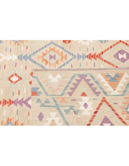 Rug Killim 202x297 Pastel Multi-colored Beige