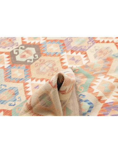 Rug Killim 211x300 Pastel Tones On A Cream Base
