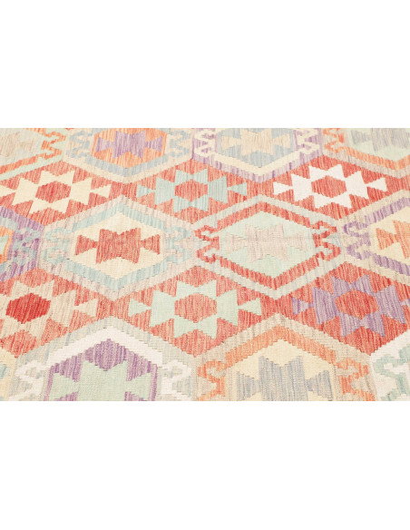 Rug Killim 207x285 Rosy Terracotta Pastel Blue