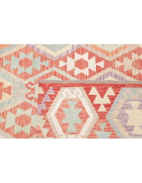 Rug Killim 207x285 Rosy Terracotta Pastel Blue