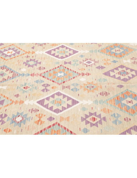 Rug Killim 204x302 Light Beige With Pastel Acce