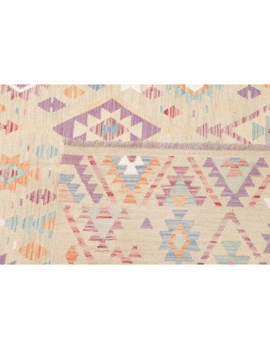 Rug Killim 204x302 Light Beige With Pastel Acce