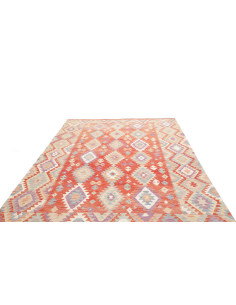 Rug Killim 209x290 Terracotta Dusty Blue 2