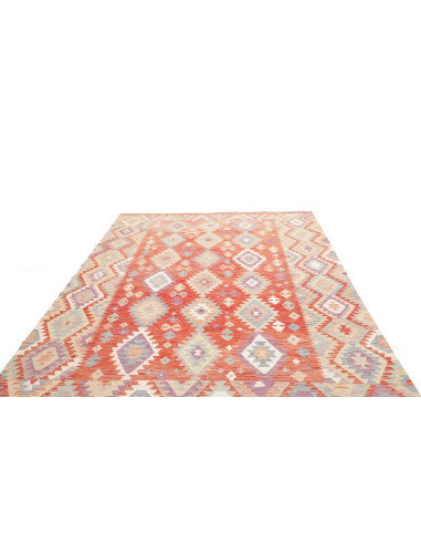 Rug Killim 209x290 Terracotta Dusty Blue