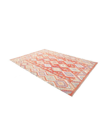 Rug Killim 209x290 Terracotta Dusty Blue
