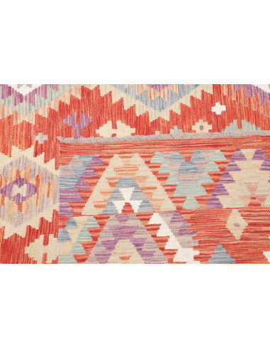 Rug Killim 209x290 Terracotta Dusty Blue