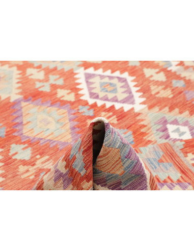 Rug Killim 209x290 Terracotta Dusty Blue