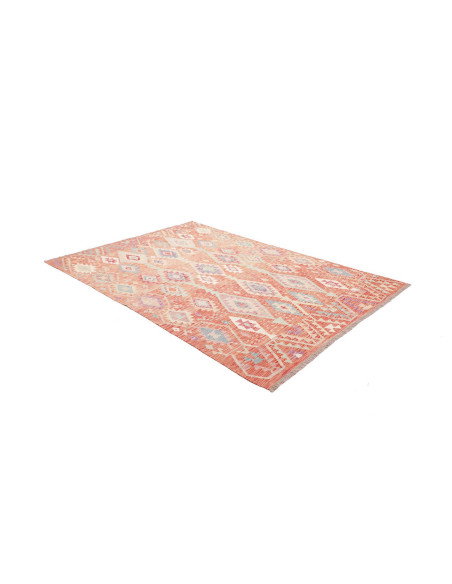 Rug Killim 175x250 Terracotta Orange Pastel Blu