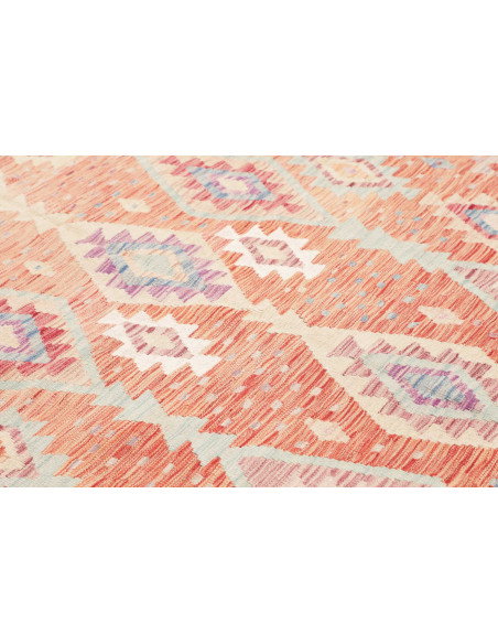 Rug Killim 175x250 Terracotta Orange Pastel Blu