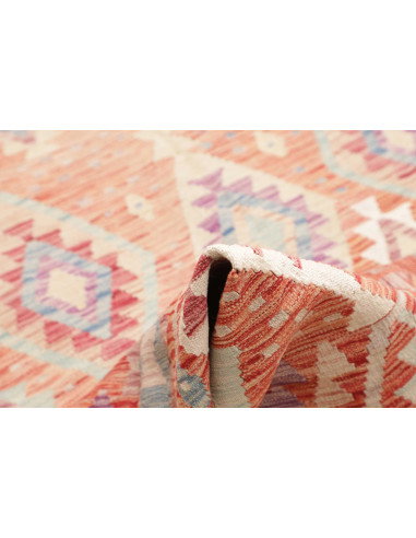 Rug Killim 175x250 Terracotta Orange Pastel Blu