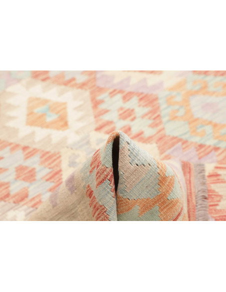 Rug Killim 170x244 Cream White With Pastel Acce