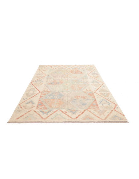 Rug Killim 177x246 Ivory With Pastel Accents (l