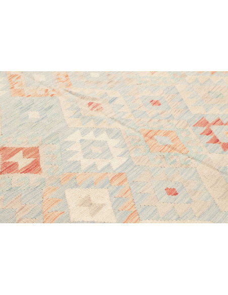 Rug Killim 174x255 Sky Blue Light Terracotta