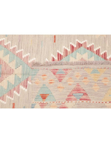 Rug Killim 142x198 Pastel Beige With Blue Pink