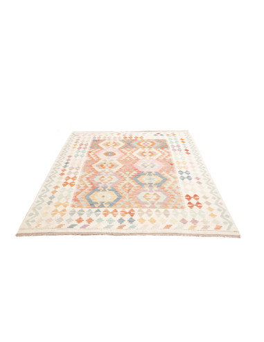 Rug Killim 157x201 Ivory Pastel (light Blue
