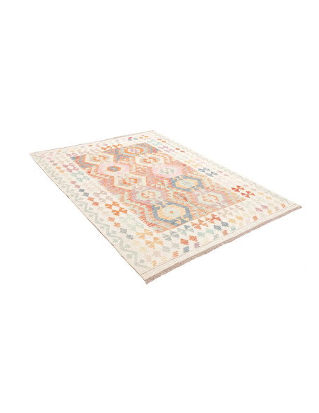 Rug Killim 157x201 Ivory Pastel (light Blue