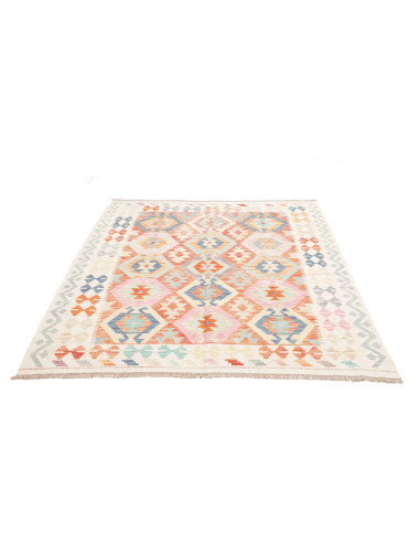 Rug Killim 154x200 Cream Pastel Blue