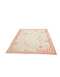 Rug Killim 153x196 Light Blue Cream 2