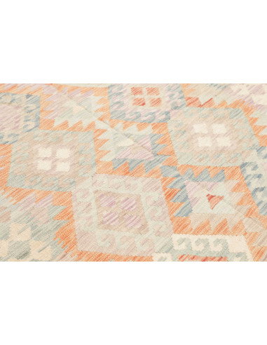 Rug Killim 144x204 Faded Coral Light Blue