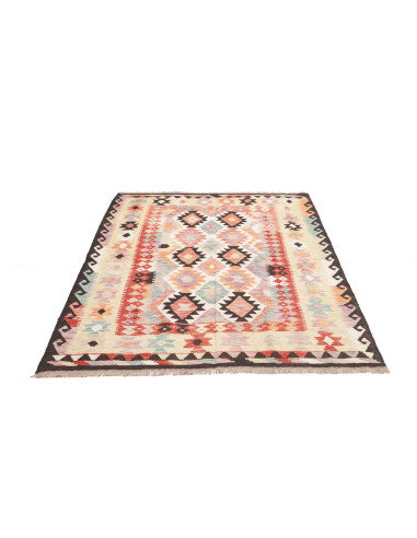 Rug Killim 137x180 Multi-colored Featuring Crea