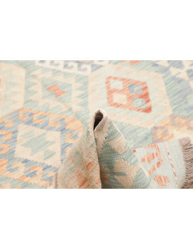 Rug Killim 125x183 Soft Blue Cream