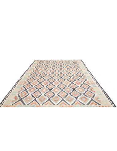 Rug Killim 250x354 Multicolor (cream Navy Blue