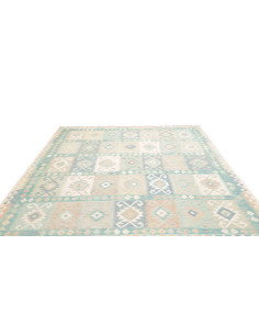 Rug Killim 245x306 Aqua And Cream 2
