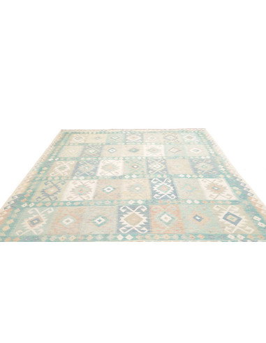Rug Killim 245x306 Aqua And Cream
