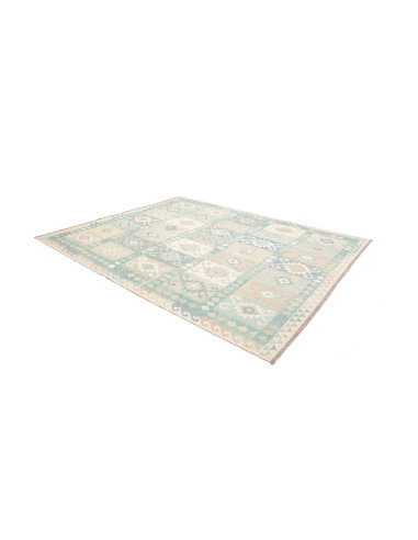 Rug Killim 245x306 Aqua And Cream